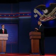 رومني يتقدم على أوباما في اول مناظرة بينهما