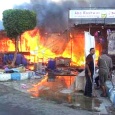الحدود المصرية الليبية: حريق هائل يلتهم سوق مرسى مطروح