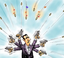 الوضع في سوريا - كاريكاتور حسام سارة 