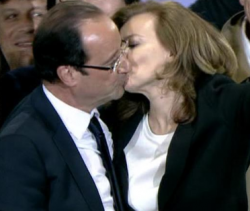 يوم انتخاب هولاند رئيساً قالت له فاليري: «قبلني» وكان ذلك على مرأى الشعب الفرنسي كله